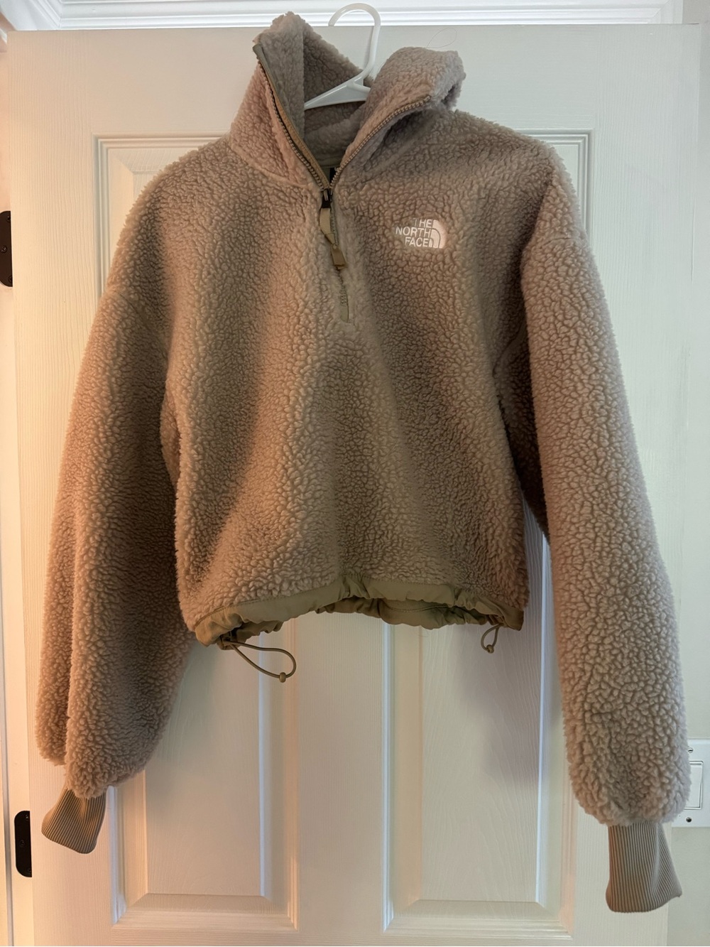 The North Face Kids Taupe Sherpa Half-Zip Puffer